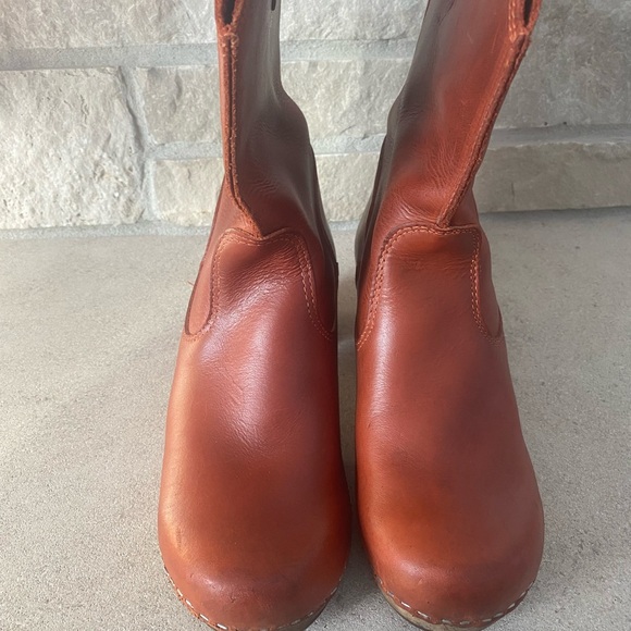 Sanita caramel cognac wood clog boot size 38 U. S. 7.5 - Picture 4 of 8